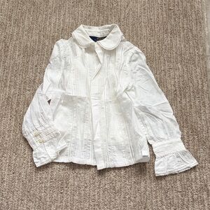 Ralph Lauren Kids White Textured Blouse